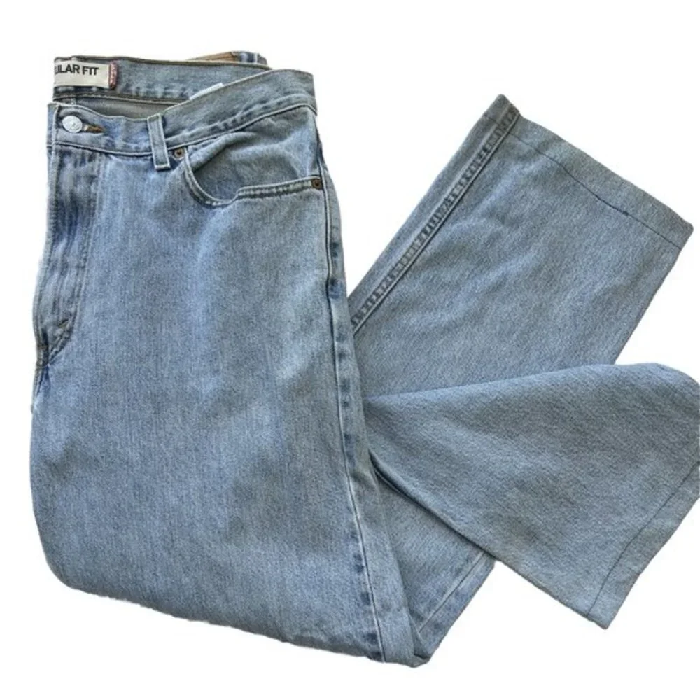 Vintage‎ Levis 505 Jeans Mens 36x30 Blue Regular Fit Straight Leg Y2K Distressed